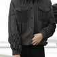 TXT Soobin Inspired Men's Black Two Pocket Stripe Jacket