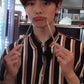 Stray Kids Jeongin Inspired Striped Lapel Long-Sleeved