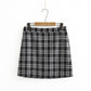 Blackpink Jisoo-Inspired Dark Plaid Skirt