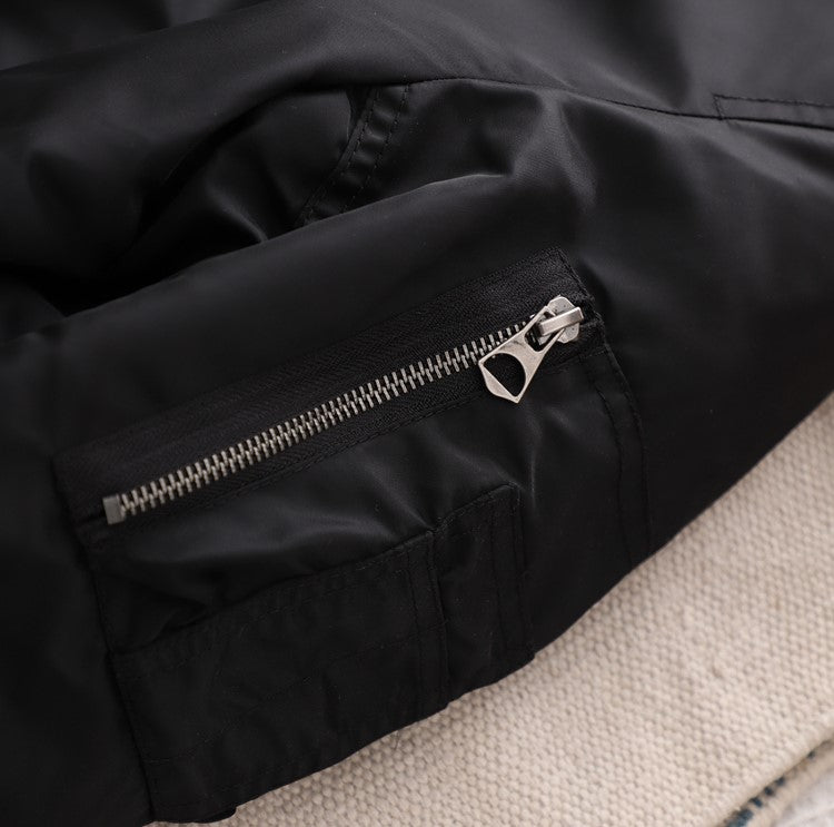 BTS Jungkook Inspired Black Classic Bomber Jacket