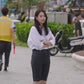 Hometown Cha-Cha-Cha Yoon Hye Jin Inspired Black Denim Fitted Shorts