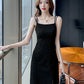 Mamamoo Solar Inspired Black Double Sling Dress
