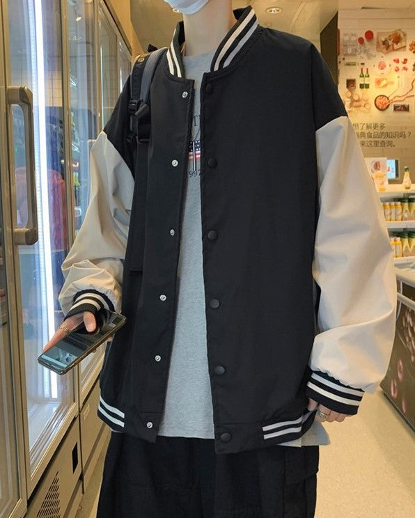 BTS Jungkook-Inspired Black Baseball Jacket