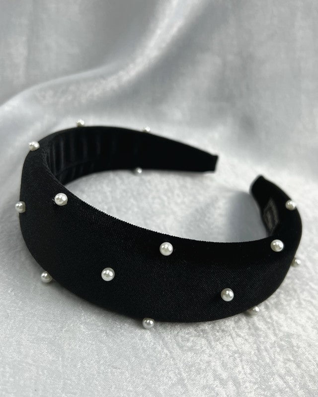 Blackpink Rosé-Inspired Black Pearl Headband