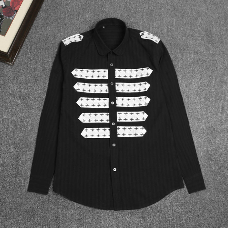 NCT Ten Inspired Black Striped Retro Shirt