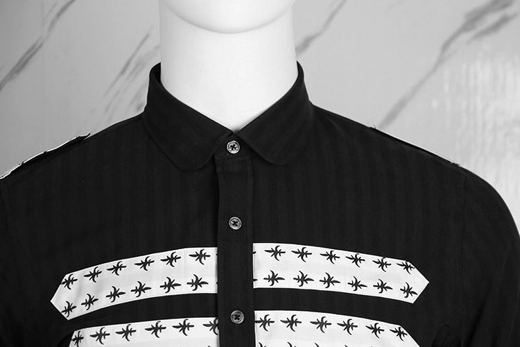 NCT Ten Inspired Black Striped Retro Shirt