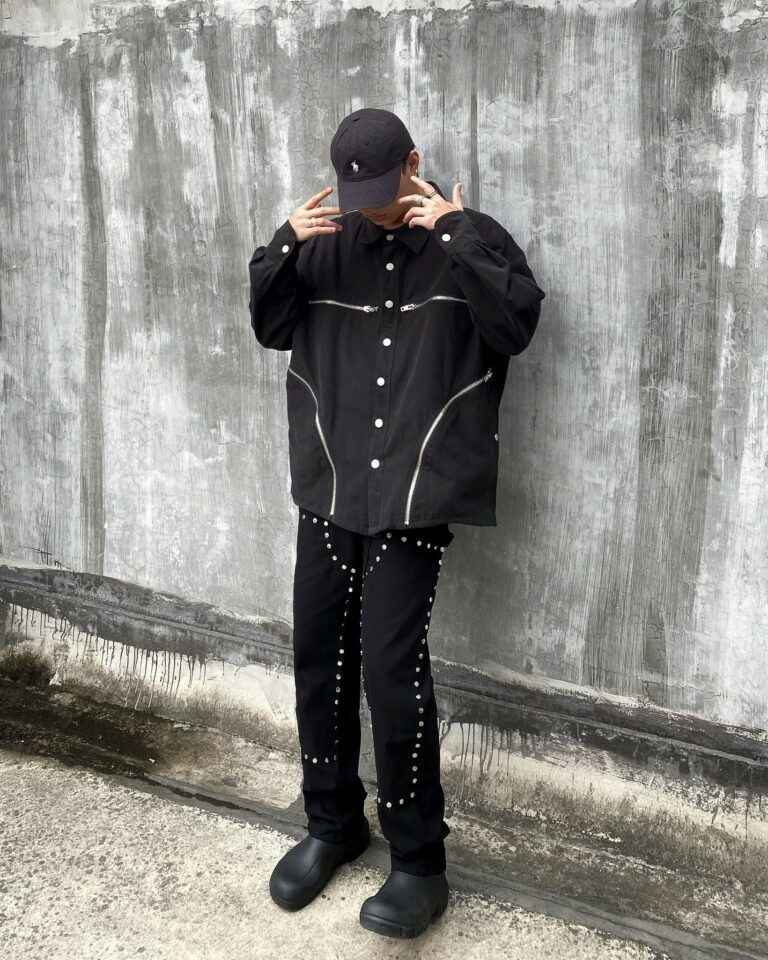 NCT DREAM Jeno Inspired Black Studded Pants