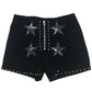 Blackpink Rose Inspired Black Studded Star Shorts