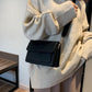Black Triple Pocket Sling Leather Bag