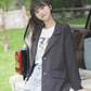 Black Two Buttons Suit Jacket