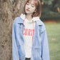 Blue Casual College Type Jacket