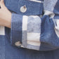 Blue Checkered Flannel Design Jacket