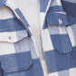 Blue Checkered Flannel Design Jacket