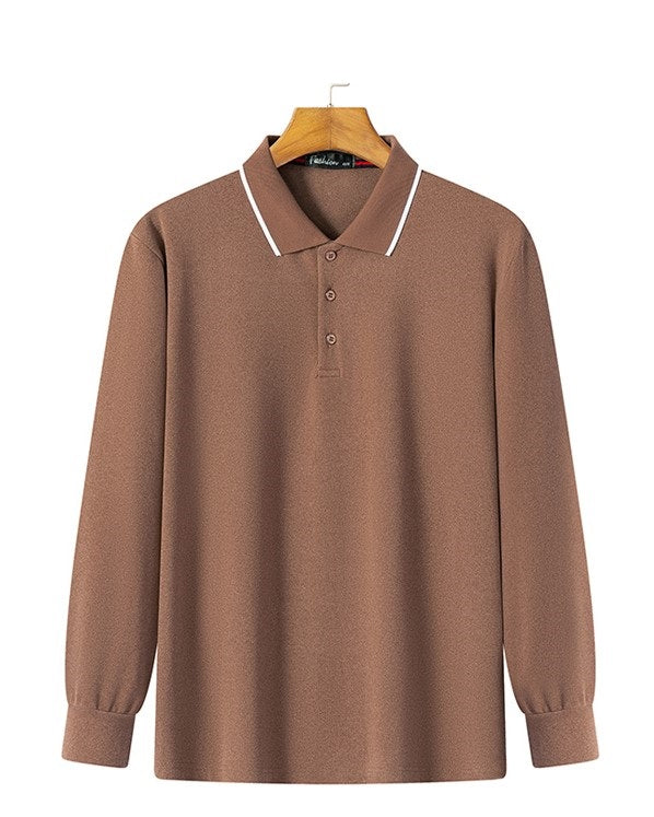Enhyphen Jungwon Inspired Brown Collared Polo Shirt