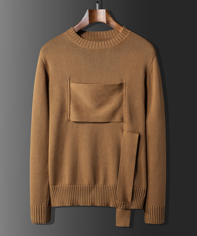 NCT127 Haechan Inspired Brown Stitch-In Sweater