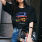 Blackpink Jennie-Inspired Oversize Paris Print T-shirt