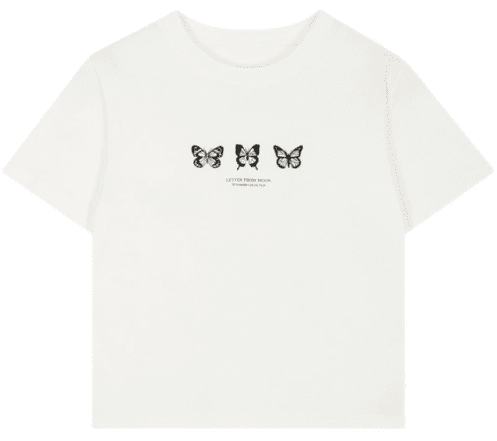 Blackpink Jennie-Inspired Butterfly Printed Crop Top