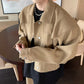 Khaki Cropped Long-sleeved Jacket