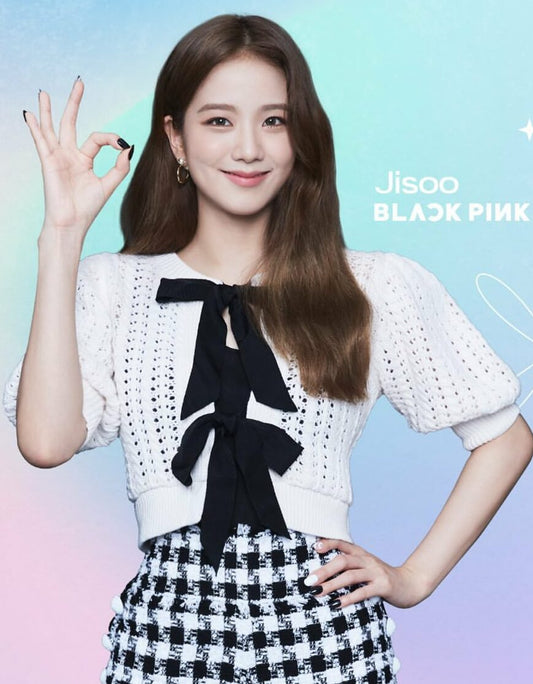 Double Bow Blackpink Jisoo-inspired Knitted Top