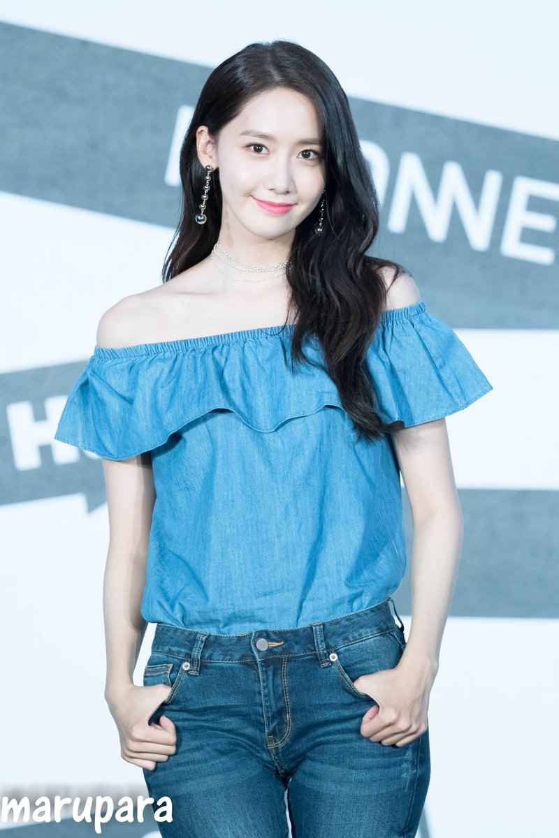 SNSD Yoona Inspired Denim Blue Off-Shoulder