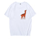 BTS Jimin-Inspired White Deer Printed T-Shirt