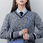 Blackpink Jisoo Inspired Grey V-Neck Pullover