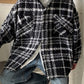 BTS Jimin-Inspired Black Checkered Oversized Jacket