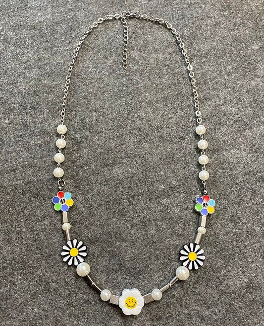ATEEZ Hongjoong Inspired Multicolored Flower Necklace