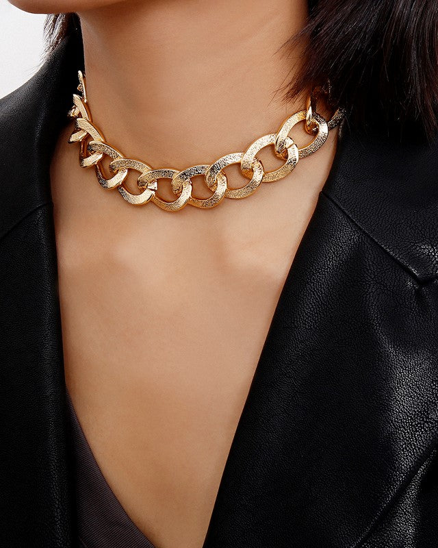 Crash Landing On You Yoon Se Ri Inspired Gold Thick Chain Necklace
