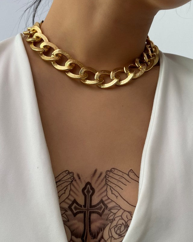 Crash Landing On You Yoon Se Ri Inspired Gold Thick Chain Necklace