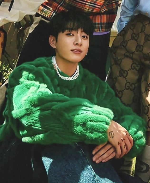 BTS Jungkook-Inspired Emerald Sweater