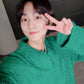 Enhyphen Jungwon Inspired Green Fluffy Long Sleeves Polo