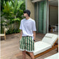 Green Stripe Casual Shorts