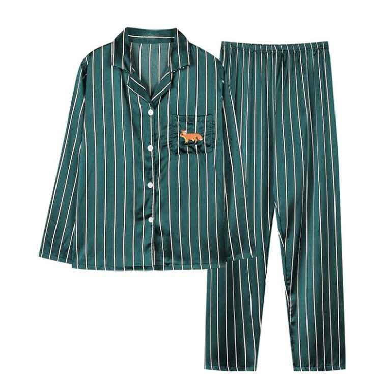 NCT Lucas Inspired-Green Stripes Fox Pajama Set