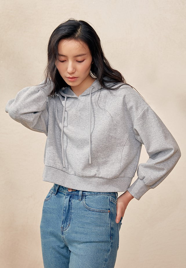 Our Beloved Summer Kook Yeon Su Inspired Grey Basic Oversized Hoodie
