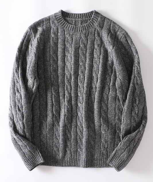 Our Beloved Summer Choi Woong Inspired Grey Knot Pattern Knitted Sweater