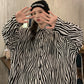 Mamamoo Hwasa Inspired Black Zebra Patterned Shirt
