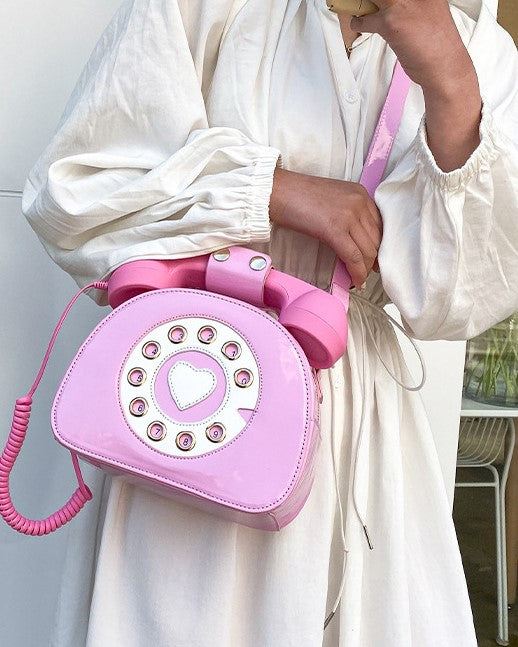 TINYSOME Women Telephone Shaped PU Shoulder Bag Retro Phone Top-Handle  Handbag - Walmart.com