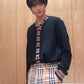 Stray Kids Hyunjin Inspired Beige Vintage Check Trousers