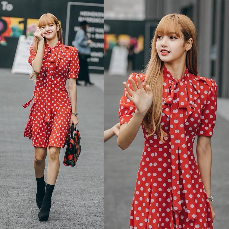 Shop Red Polka Dot Wiggle Dress | Steady Clothing