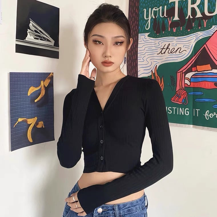 Blackpink Jennie-Inspired Backless Long Sleeve Top – unnielooks