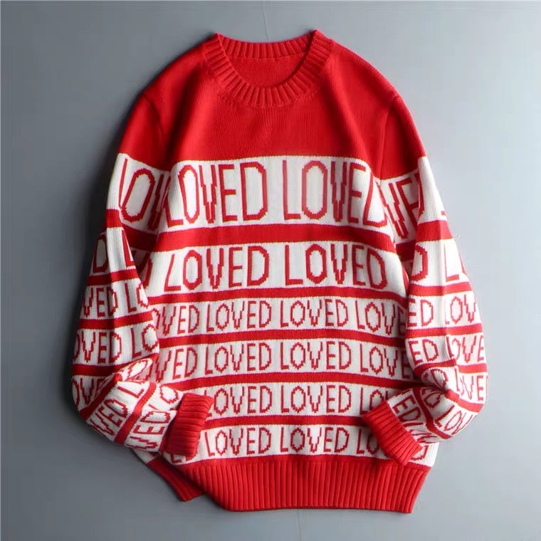 BTS Suga-Inspired LOVED Red Pullover