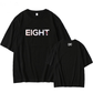 IU Inspired Black “Eight” Word Round Neck T-Shirt