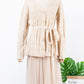 IU Inspired Beige Tie Belted Knitted Cardigan