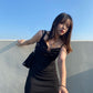 Blackpink Jennie-Inspired Black Chest Bow Dress