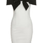 Blackpink Jennie-Inspired White Bow Off-Shoulder Dress