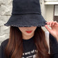 BTS Jimin Inspired Black Denim Bucket Hat