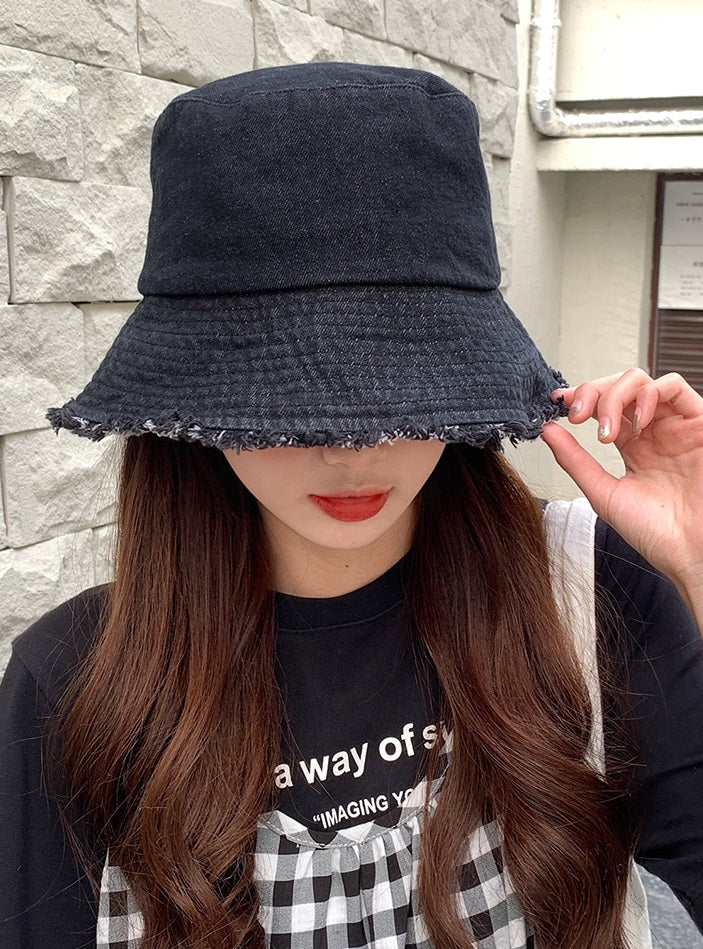 BTS Jimin Inspired Black Denim Bucket Hat
