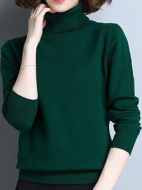 BTS Jimin-Inspired Green Classic Turtle Neck Sweater