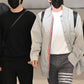 BTS Jin-Inspired Grey Stripe Detailed Pants